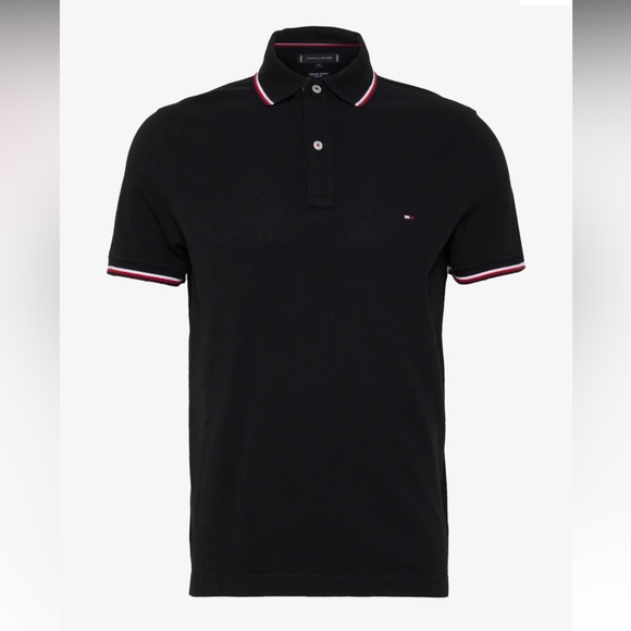 Black Tommy Hilfiger Polo Shirt (S) - Picture 5 of 6